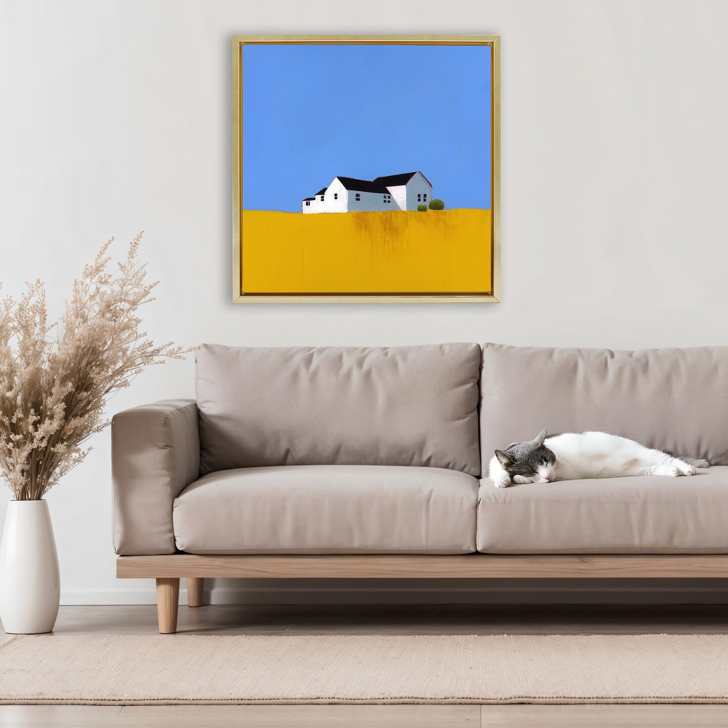 Stupell Industries Rural Field Of Gold Floating Frame, design by Ruth LaGue