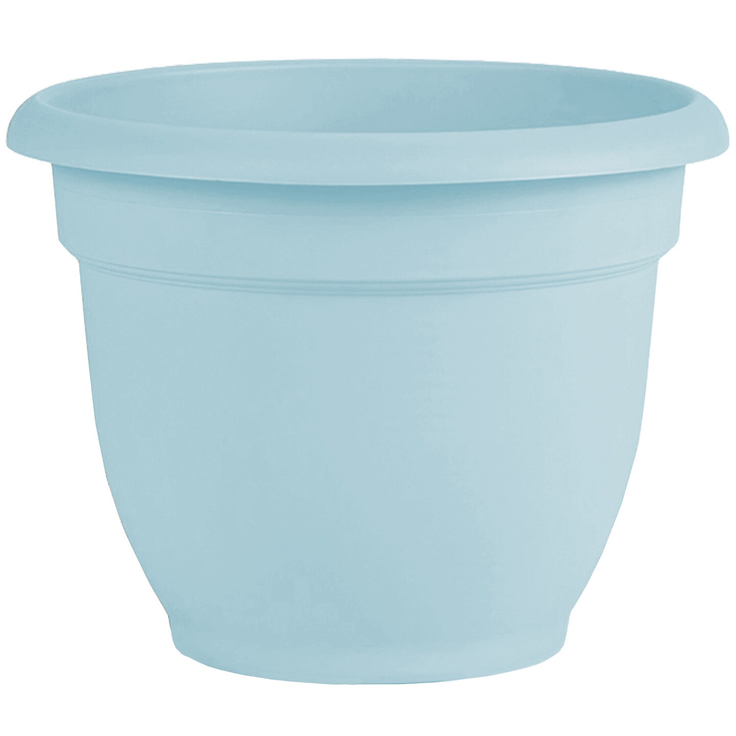 Bloem Ariana Pot Planter: 12" - Misty Blue - Durable Resin Pot, For Indoor and Outdoor Use, Gardening, Self Watering Disk Included, 3 Gallon Capacity