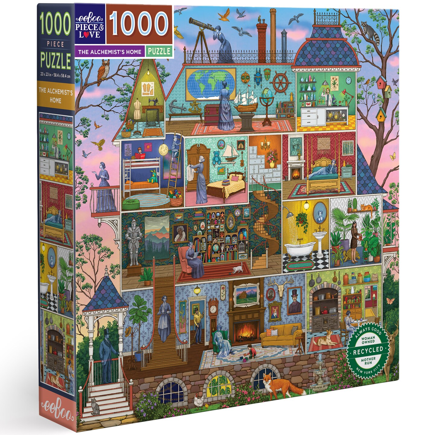 eeBoo Piece and Love The Alchemist&#x27;s Home 1000 Piece Square Adult Jigsaw Puzzle/ ages 14+