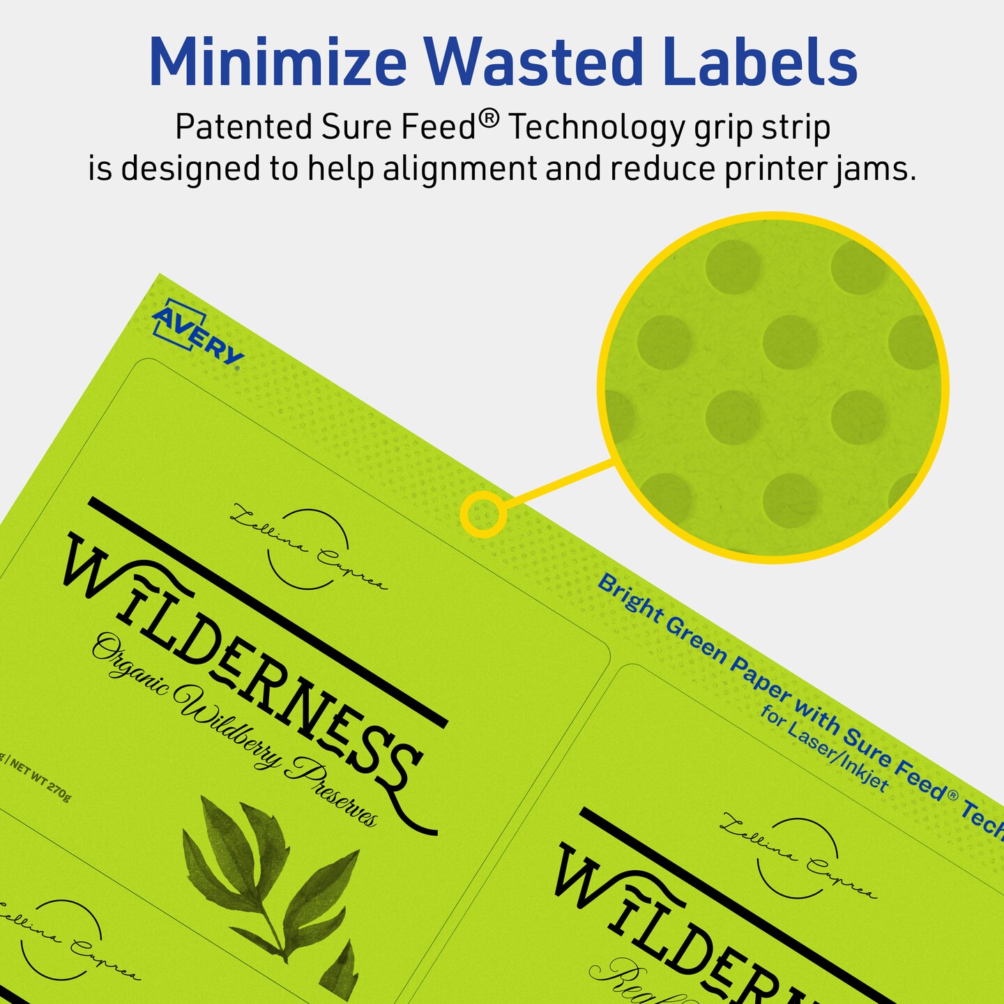 Avery Bright Green Paper Labels, 3-1/3&#x22; x 4&#x22; Rectangle