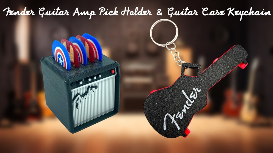 Fender Guitar Amp Pick Holder Storage Rack and Guitar Case Pick