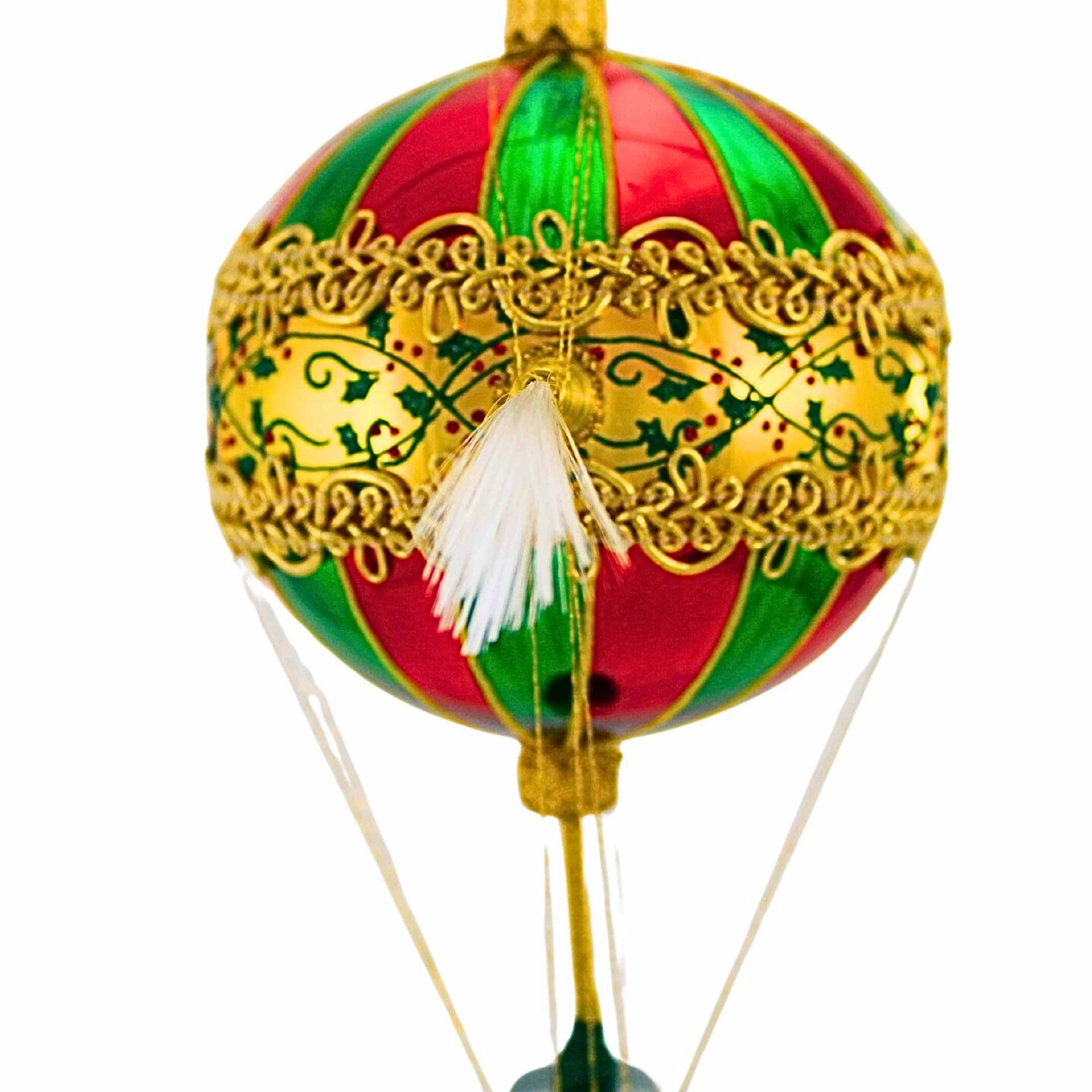 Metzler Bros. 7.0 Inch Balloon Stripes 3 Christmas Tree Ornament , Christmas Decor Hot Air Balloon Bird