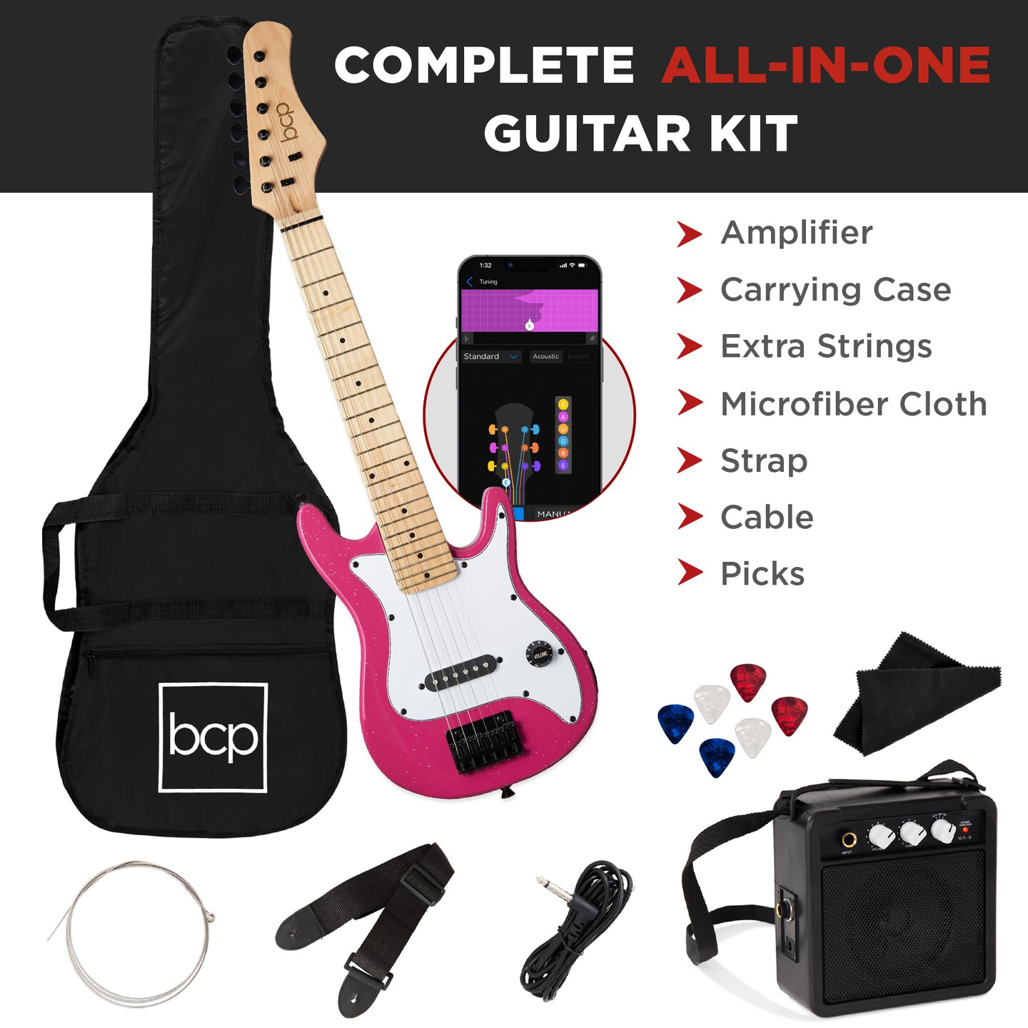 Best Choice Products 30in Kids Electric Guitar Beginner Starter