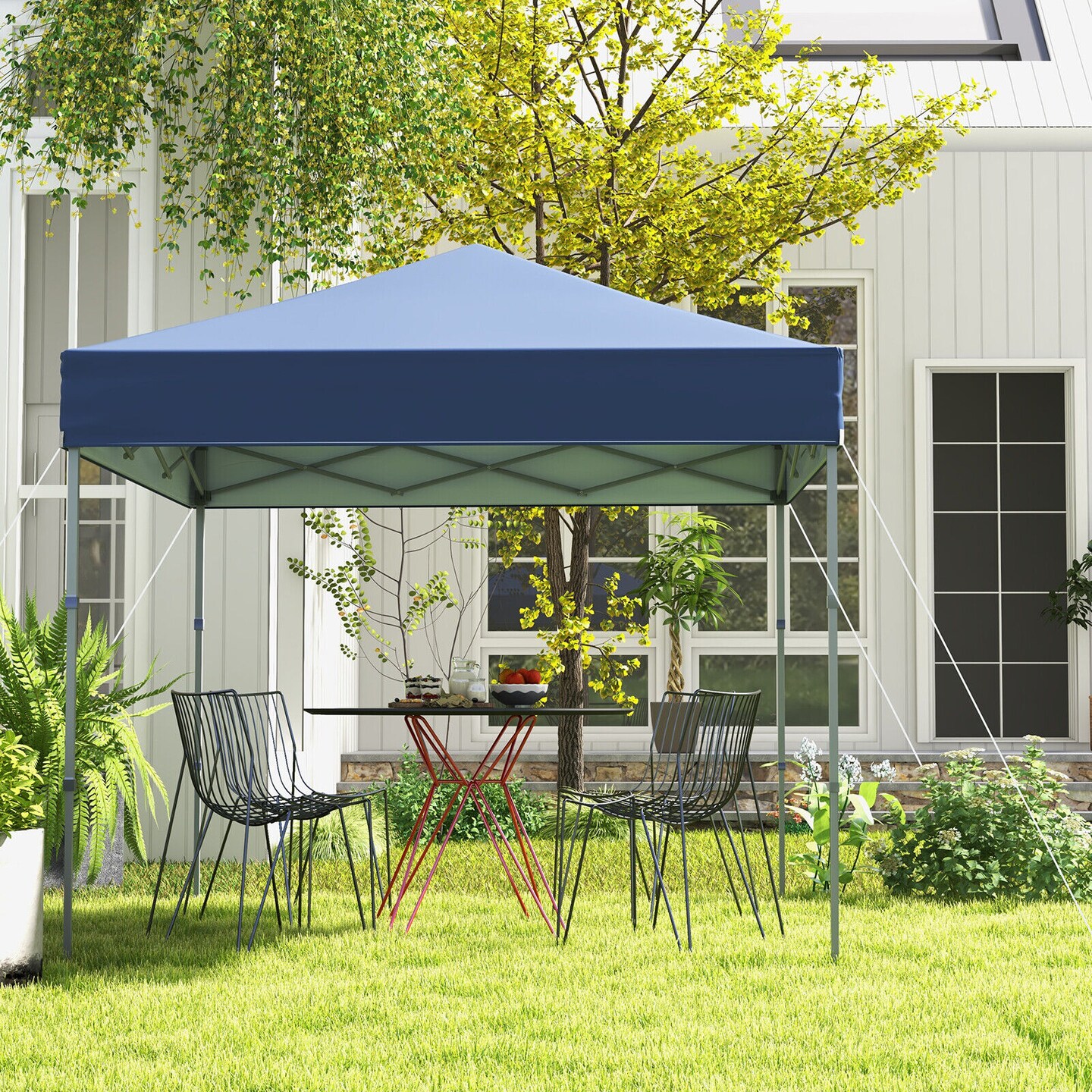 6.6x6.6 Ft Portable Pop Up Canopy Tent with Carry Bag Quick Setup Outdoor Shelter with UV Protection