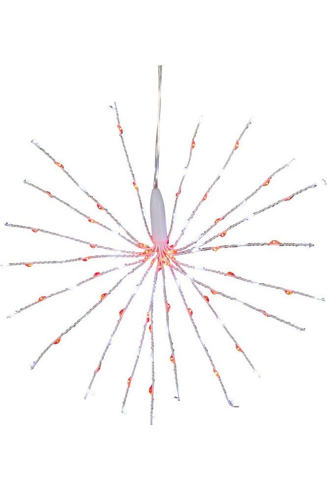 11.8&#x22; 120 Light Red and Pure White Starburst