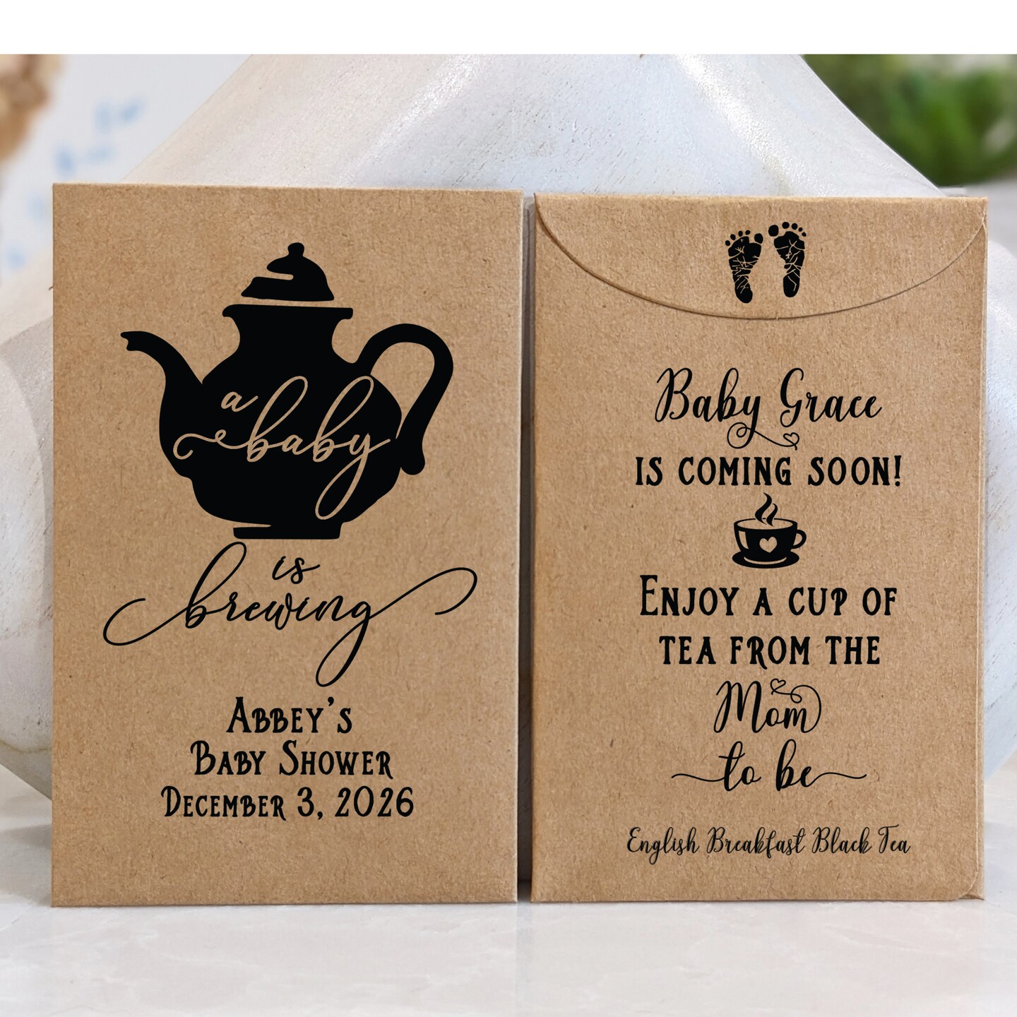 Baby Shower Tea Party Favors, Personalized Baby is Brewing Gifts for  Guests, Custom Tea Party and Guest Keepsakes, Set of 25 | MakerPlace by  Michaels, image size:1080x1080