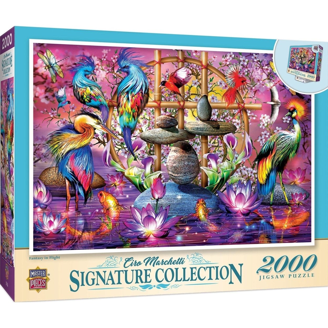 Masterpieces 2000 Piece Jigsaw Puzzle Fantasy In Flight Signature Collection 39X27