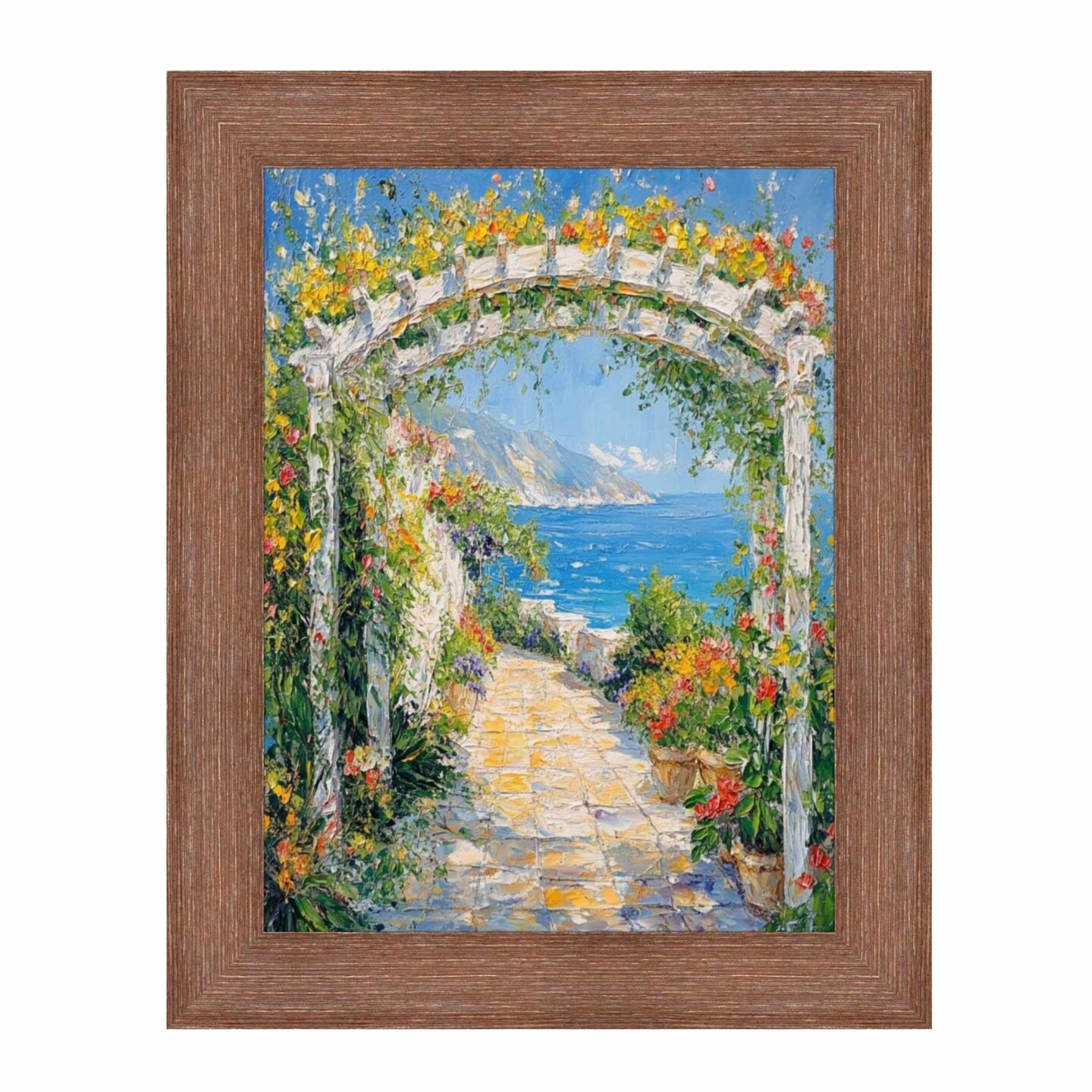 Rust Brown Grain Barnwood Picture Frame 40x40 frame