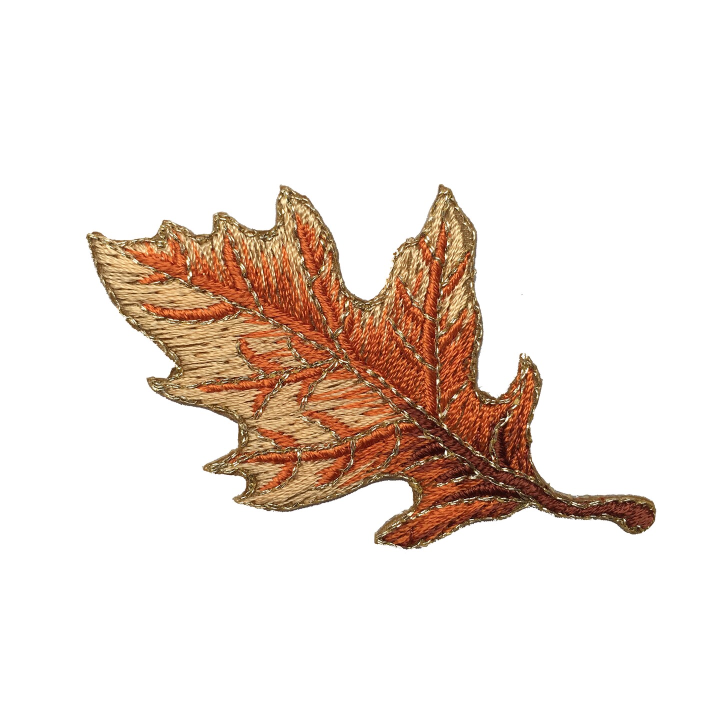 Tan Leaf, Leaves, Maple Tree, Nature, Embroidered, Iron on Patch