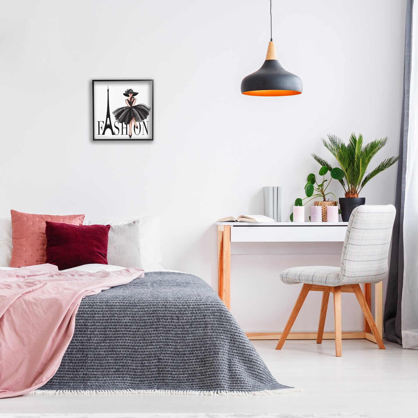 Stupell Industries Parisian Fashion Illustration Framed Giclee Art