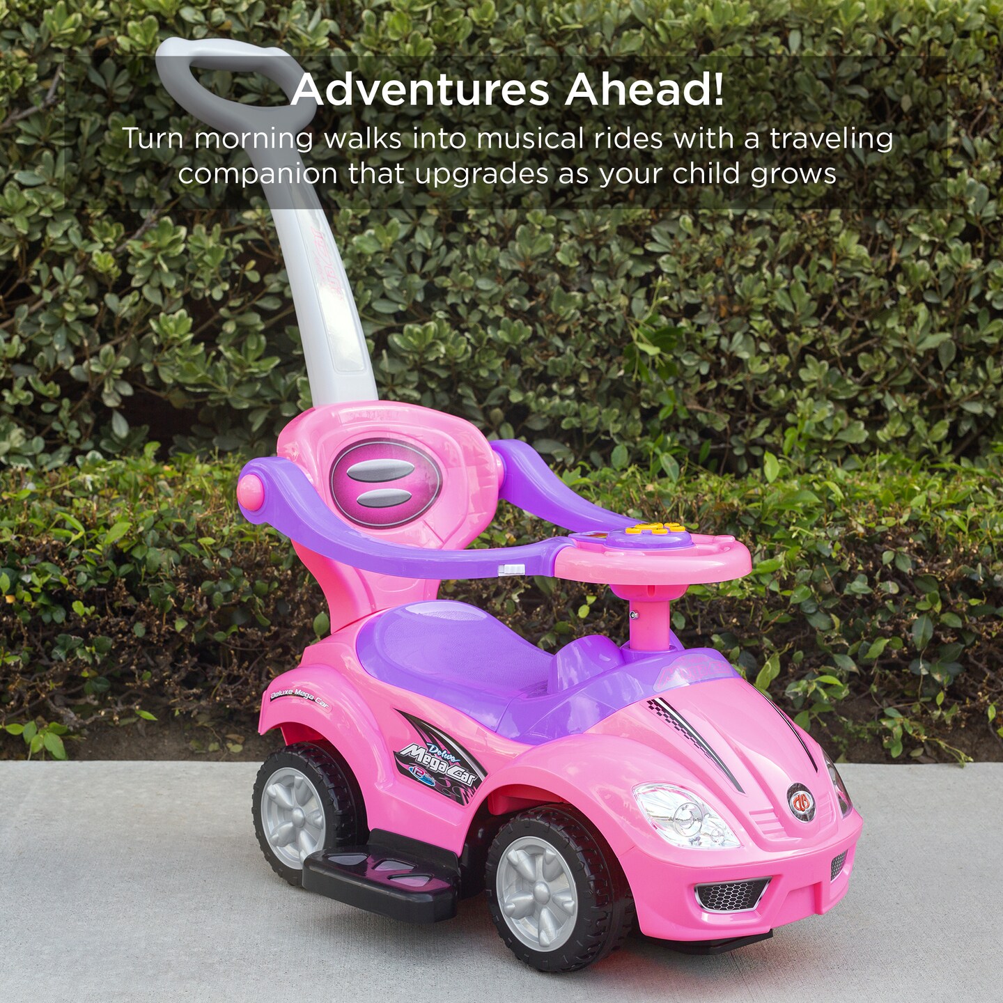 Best Choice Products 3-in-1 Kids Push and Pedal Toddler Ride On Wagon Play Toy Stroller w/ Sounds, Handle, Horn
