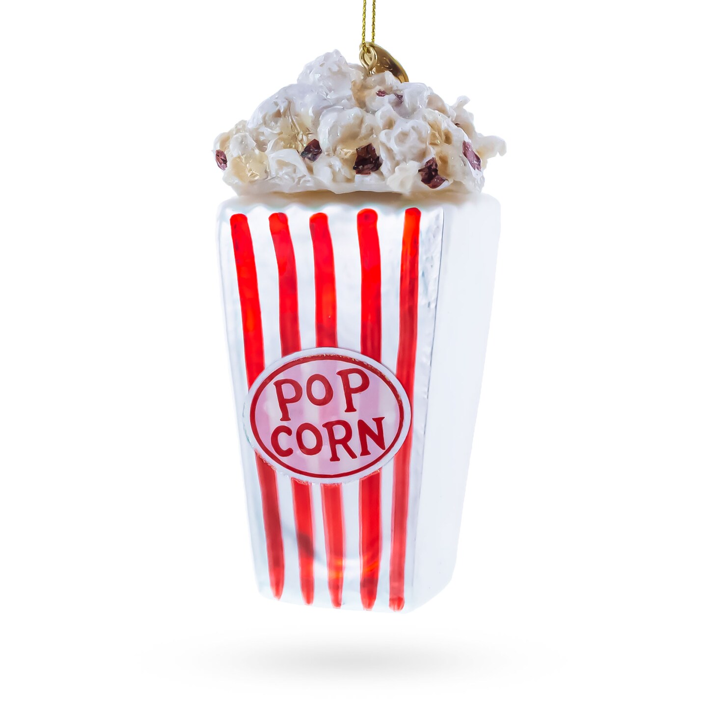 Popcorn Bucket for Movie Enthusiast Glass Christmas Ornament