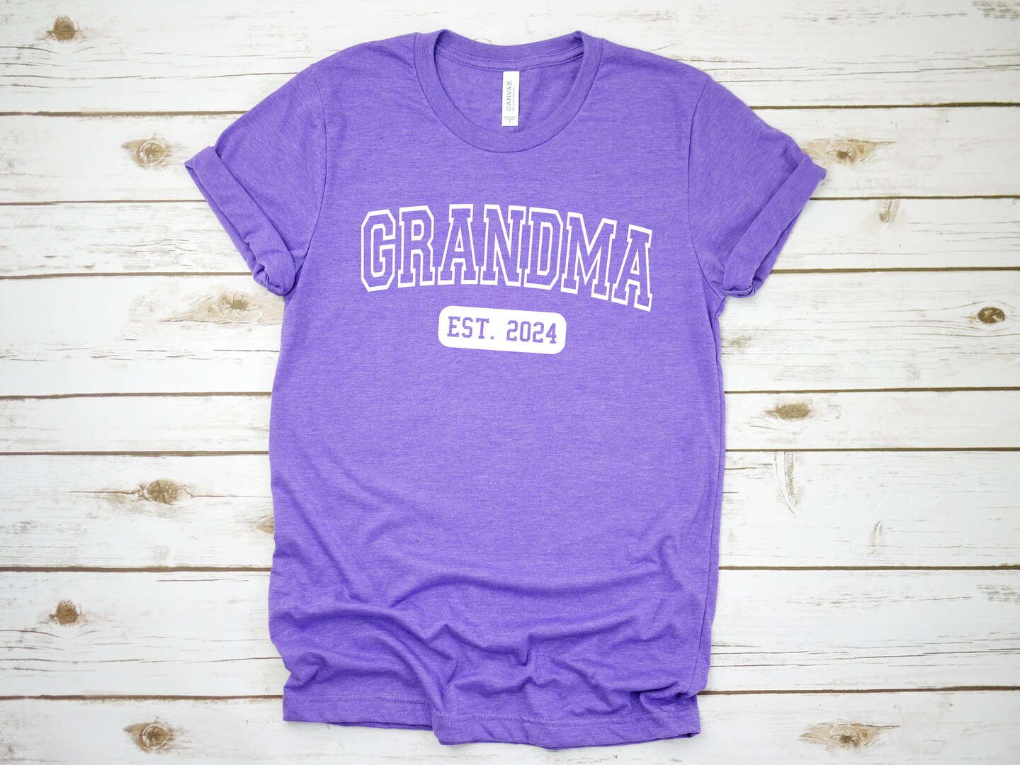 Custom Grandma Shirt, Grandma Est Custom Date, Grandma Gift, Grandma Tee, New Grandma T-Shirt, Gift for Grandma product 5