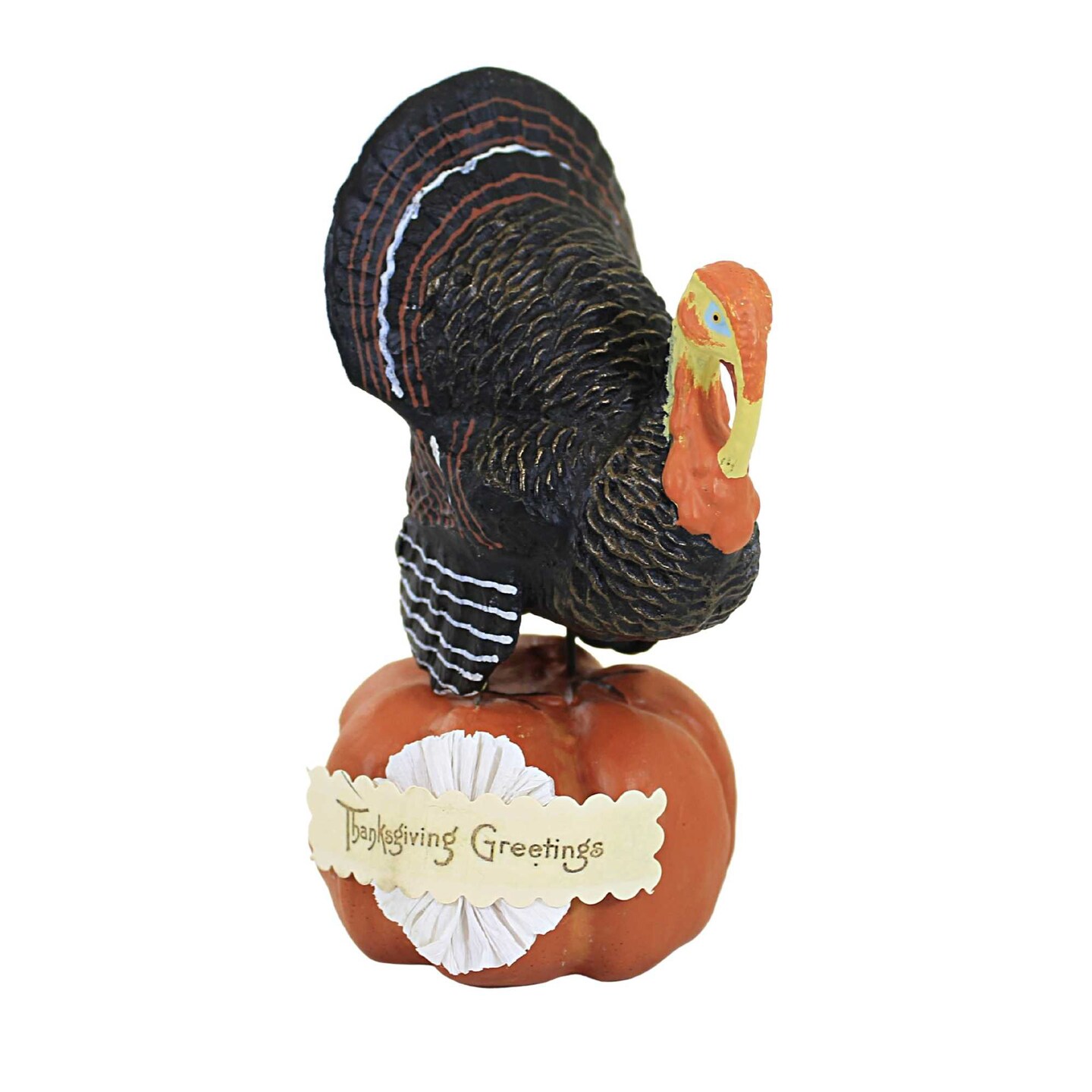 Dee Harvey 7.0 Inch Gobbler Greetings Thanksgiving Figurine , Lightweight Thanksgiving Decor Thanksgiving Turkey