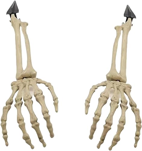 Creepy Hands Arms with Lawn Stakes, Realistic Skeleton Bones for Outdoor Party Yard Lawn Garden Graveyard Haunted House Decor