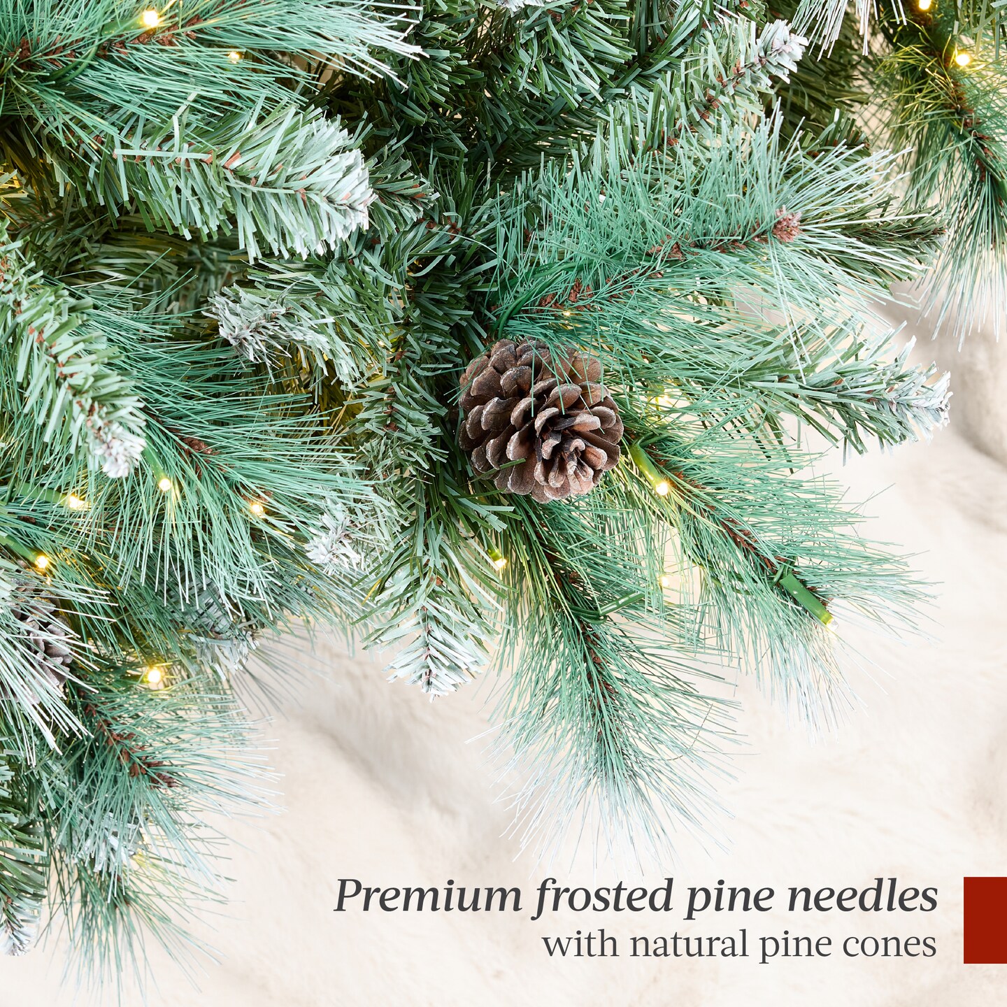 Best Choice Products Pre-Lit Frosted Scotch Pine Christmas Tree w/ 2-In-1 Micro LED Lights