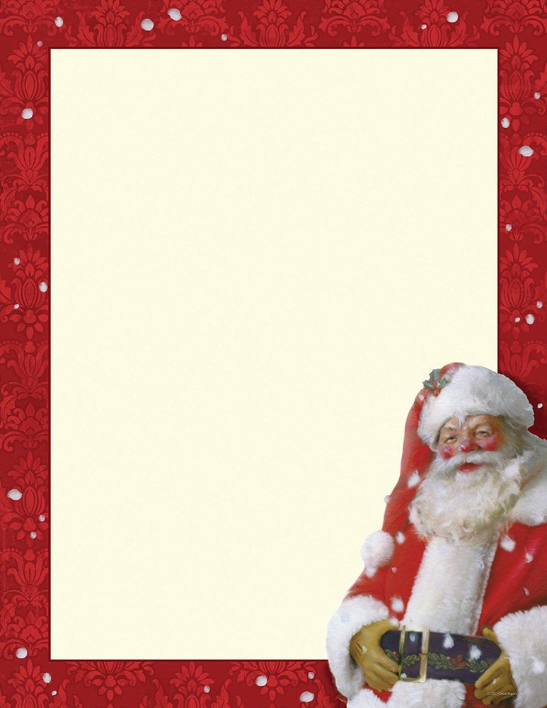 Great Papers! Holiday Stationery Letterhead, Jolly St Nick, 8.5&#x22;x11&#x22;, Printer Friendly, 80 sheets
