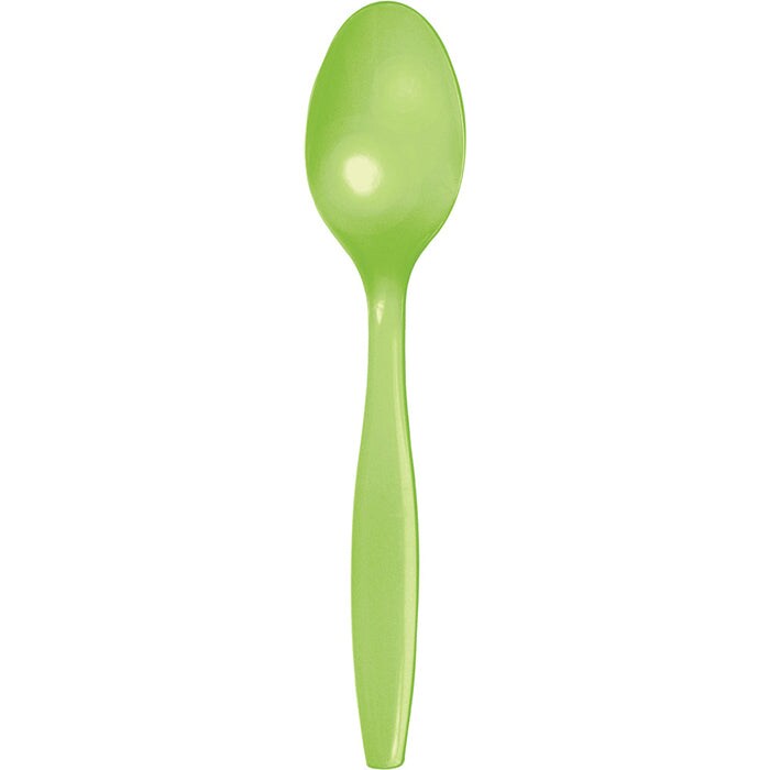 Fresh Lime Green Plastic Spoons (24/Pkg)