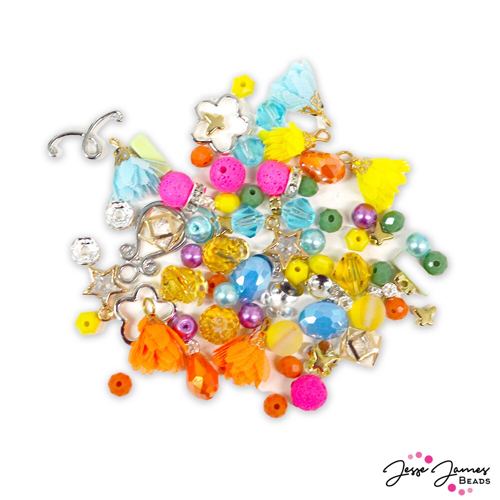 Jesse James Beads Bead Mix in Rainbow Water Ice Mini