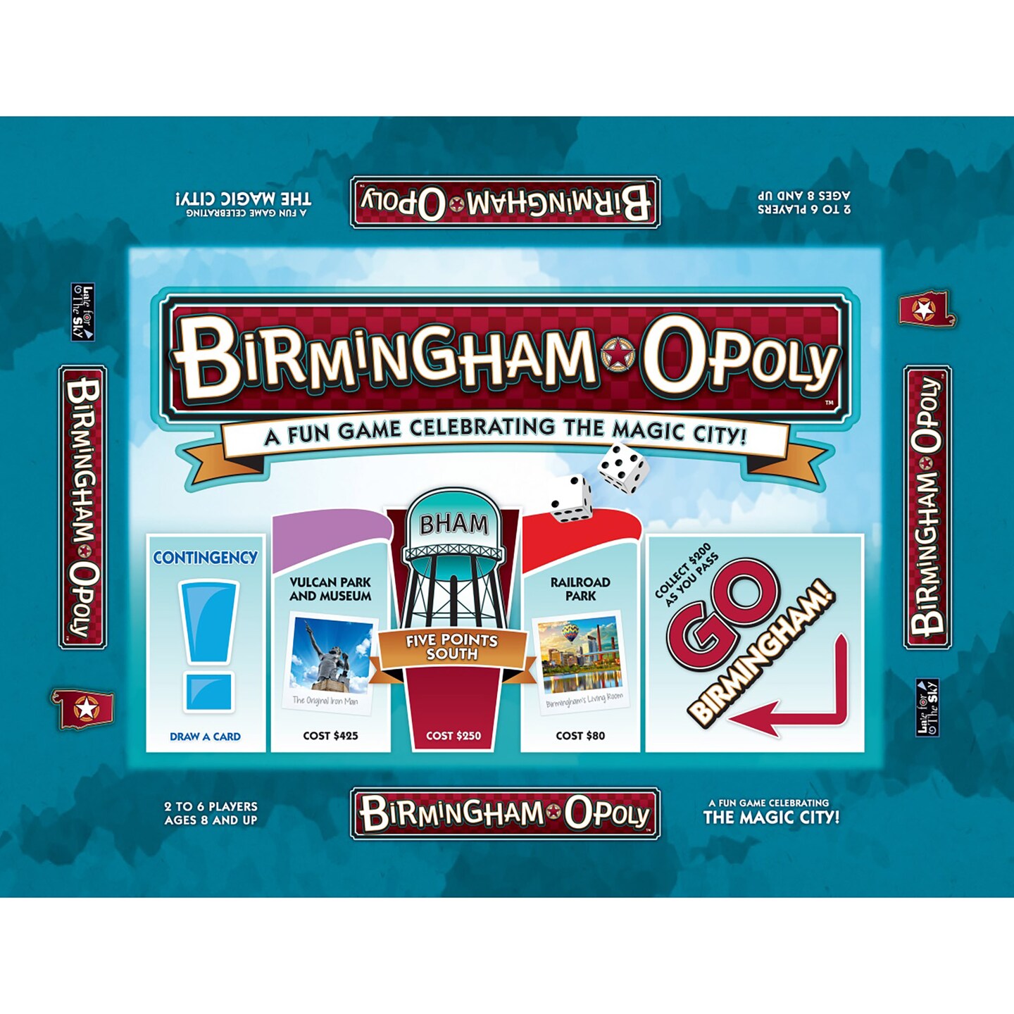 Late For The Sky: Birmingham-Opoly - City Themed Family Board Game, Opoly-Style Game Night, Traditional Play Or 1 Hr Version, Ages 8+, 2-6 Players
