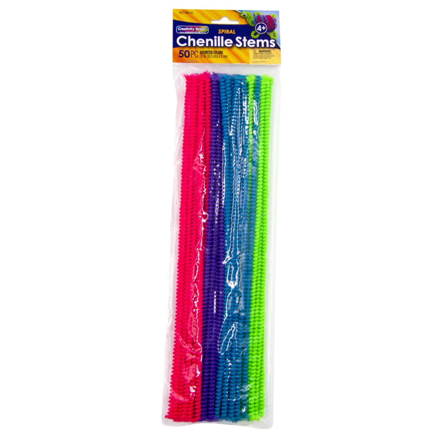 Creativity Street Spiral Chenille Stems, Set of 50