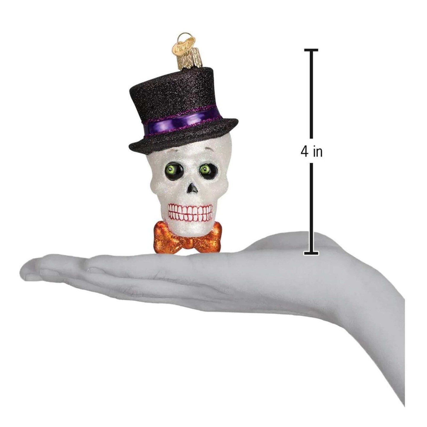 Old World Christmas 4.25 In Top Hat Skeleton Halloween Tree Ornament , Ornament Halloween Spooky