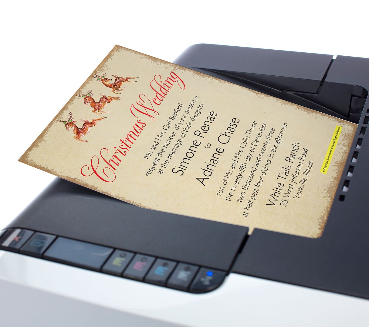 Great Papers! Stationery Letterhead, Classic Reindeer, 8.5"x11", Printer Friendly, 50 Sheets (2024036)