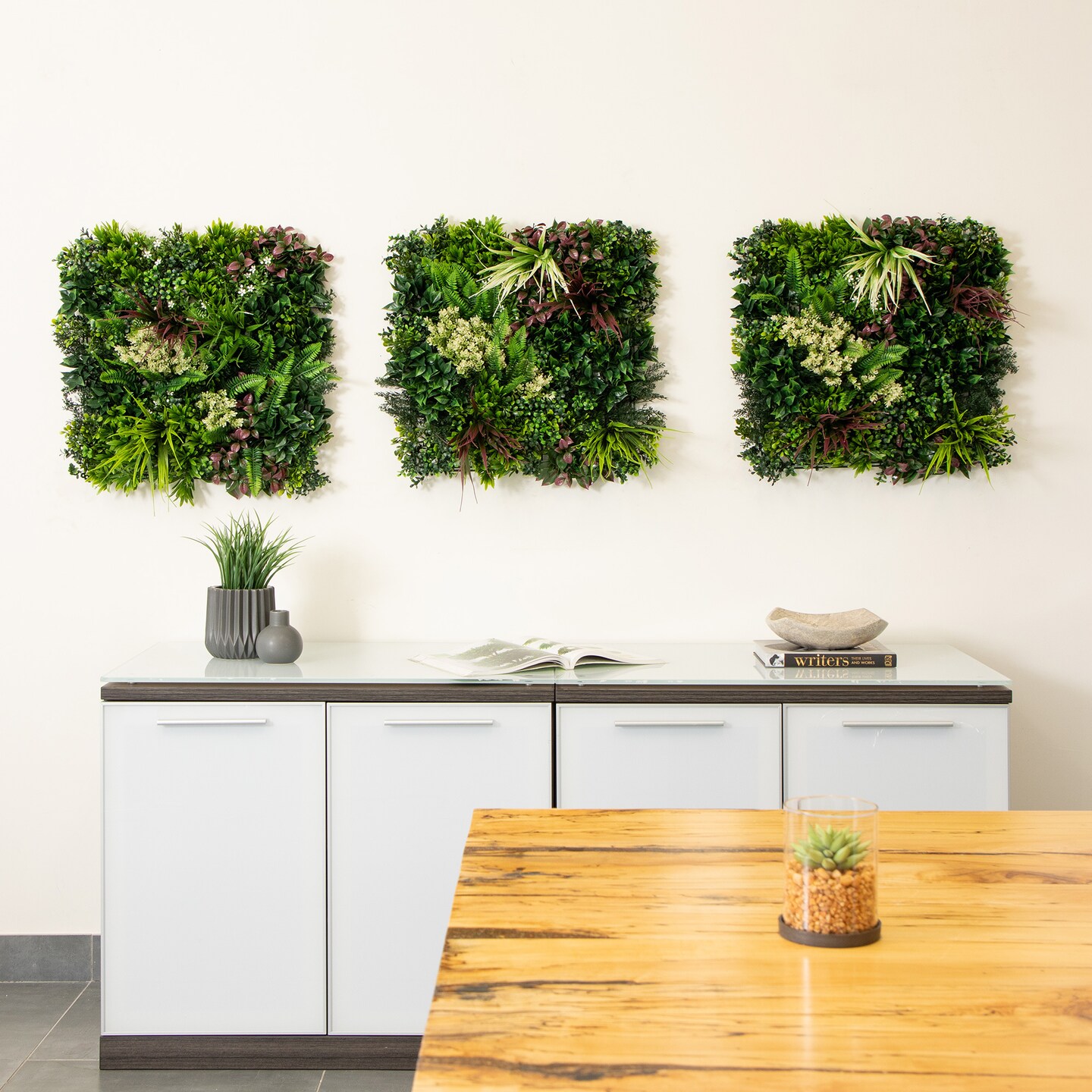 Nearly Natural Corfu Island Artificial Wall Panels - 20&#x22; - Set of 3