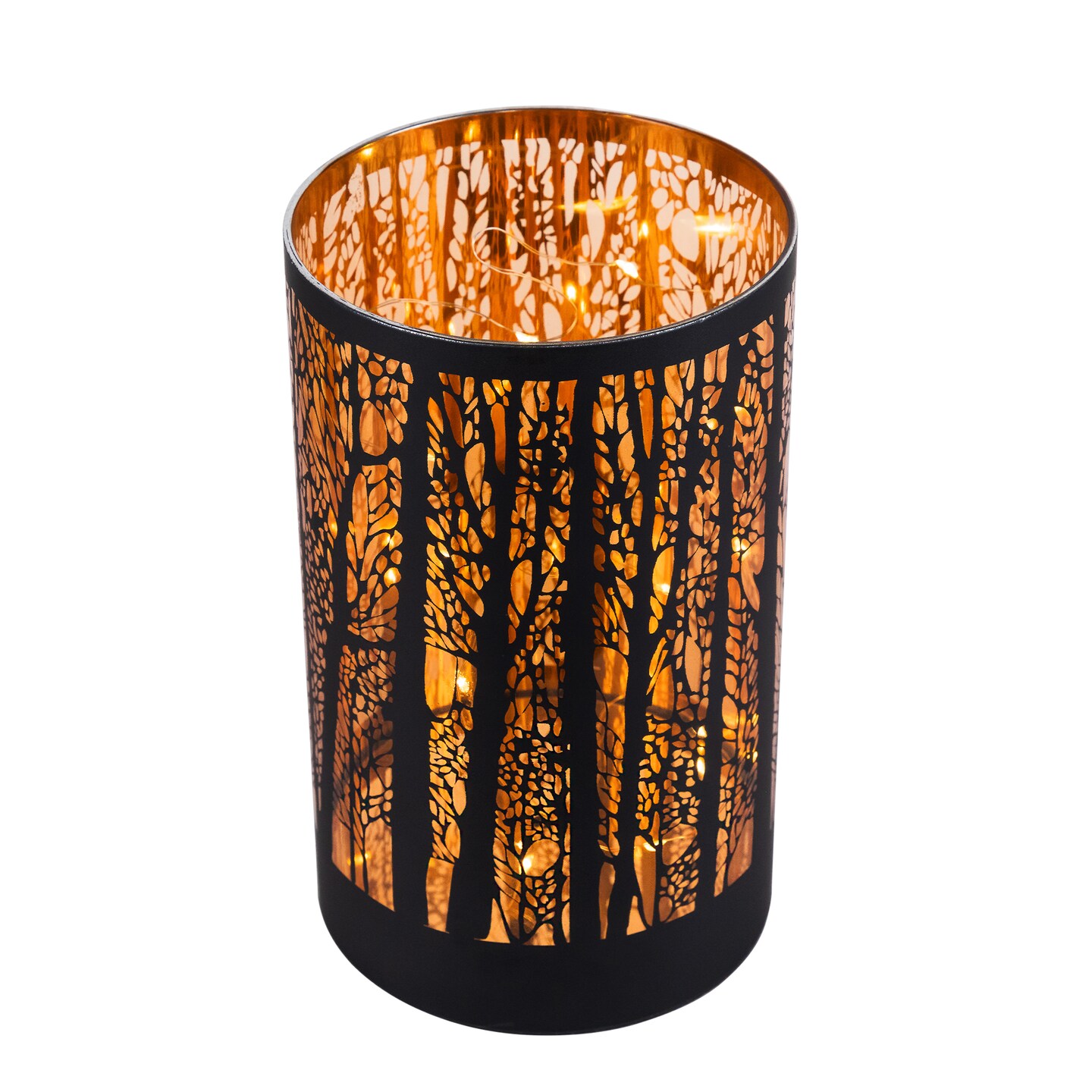 Northlight Forest Trees Glass Hurricane - Thumbnail 3