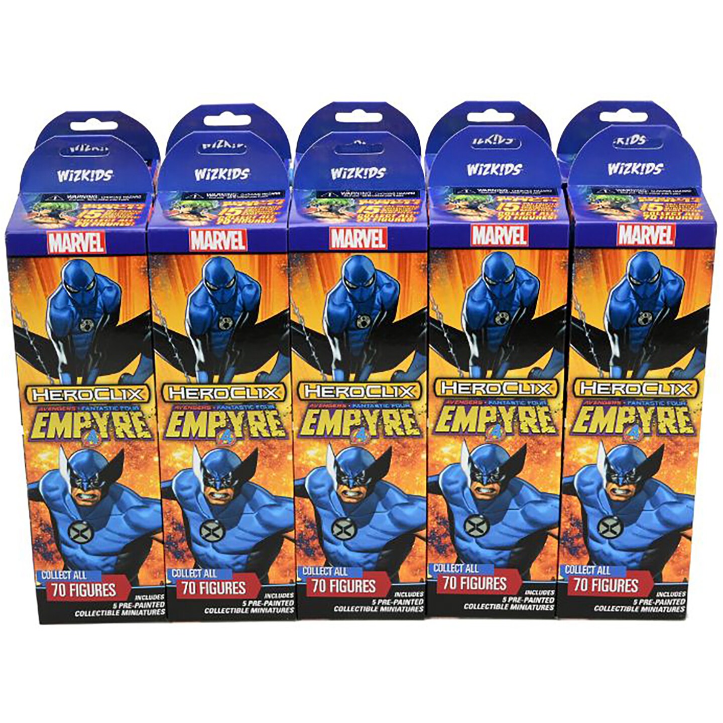 Marvel HeroClix: Avengers Fantastic Four Empyre Booster Brick - 50 Miniatures, WizKids, Randomly Assorted, Pre-painted, RPG