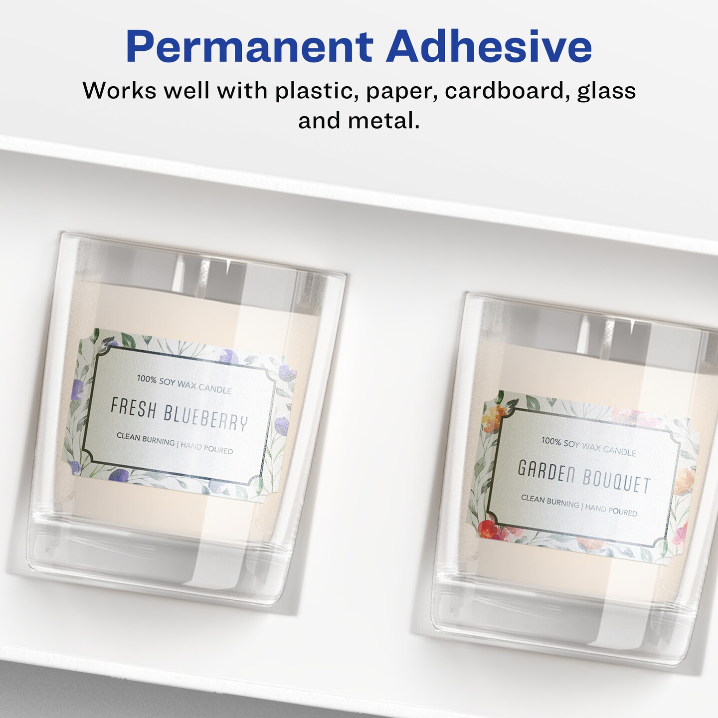 Avery Pearlized Ivory Rectangle Scalloped Labels with Sure Feed Technology, Print-to-the-Edge, 2&#x22; x 3&#x22;