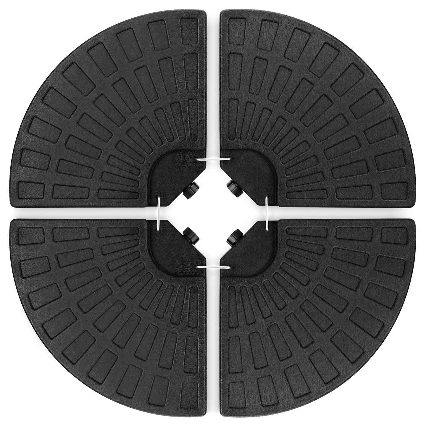 Best Choice Products 4-Piece Cantilever Offset Patio Umbrella Base Stand, Fills Up to 160lbs w/ Carry Handles