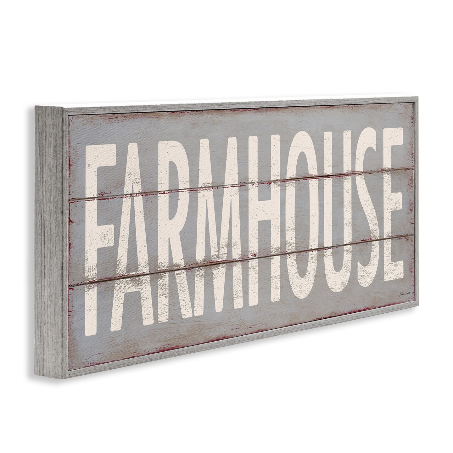 Stupell Industries Farmhouse Rustic Planked Design Framed Giclee Art