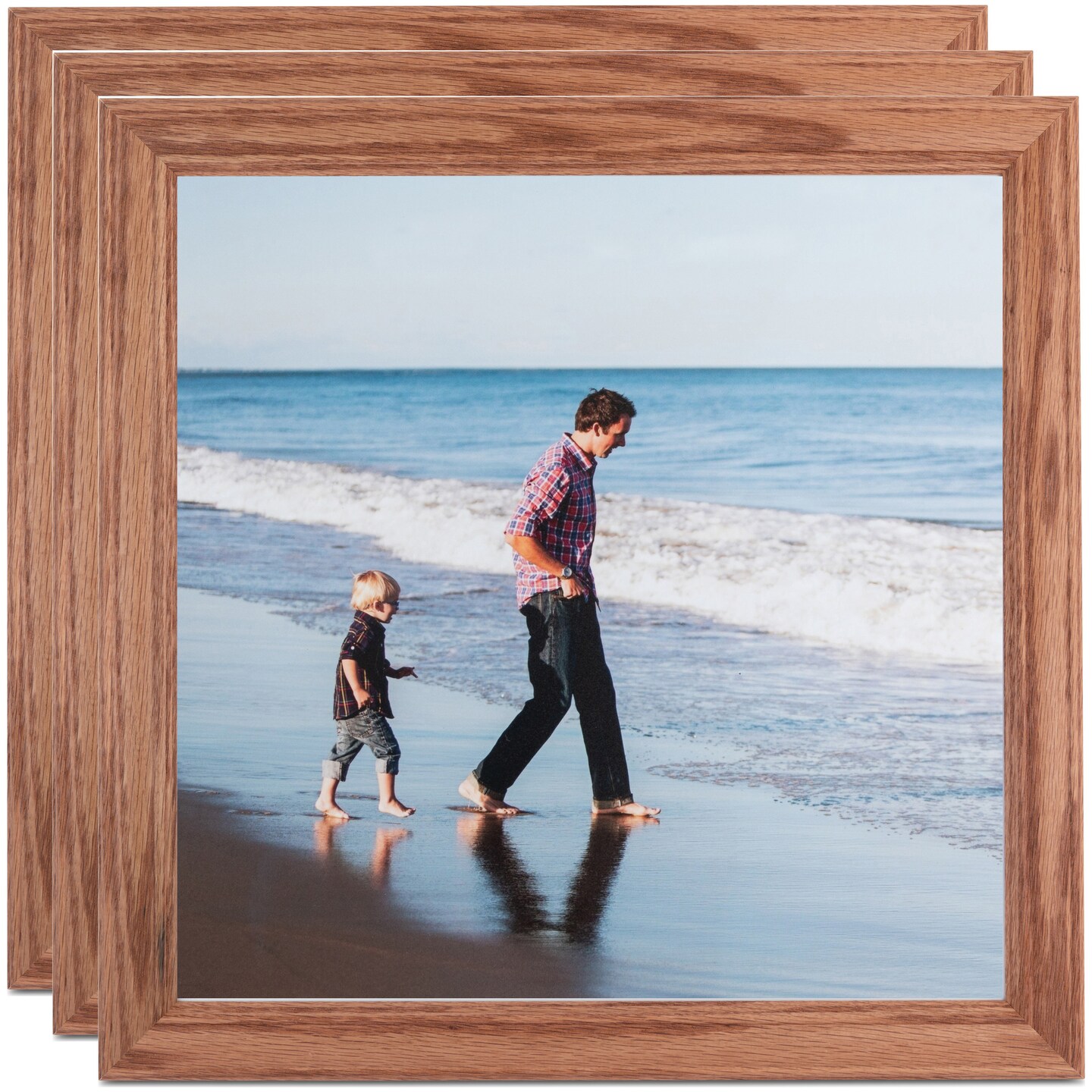 ArtToFrames 14x14 Inch Traditional Picture Frame, Multi Pack, Comes with Regular Glass (WOMPack-8-14x14)