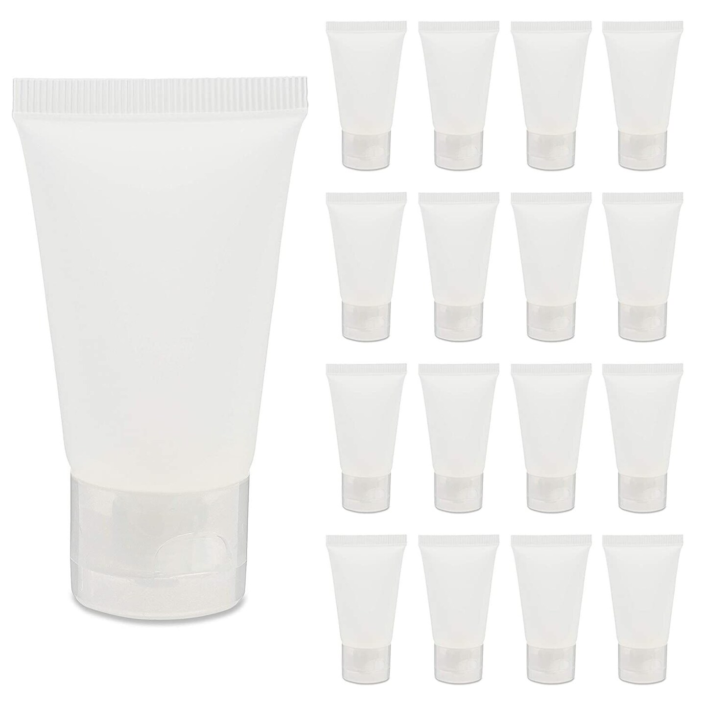 Plastic Cosmetic Tubes, Empty Containers with Flip Cap (1 oz, 50 Pack)