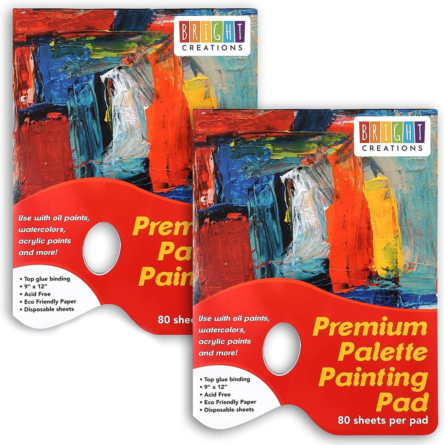 Palette Paper Pad for Painting Supplies (9 x 12 Inches, 160 Sheets, 2 Pack)