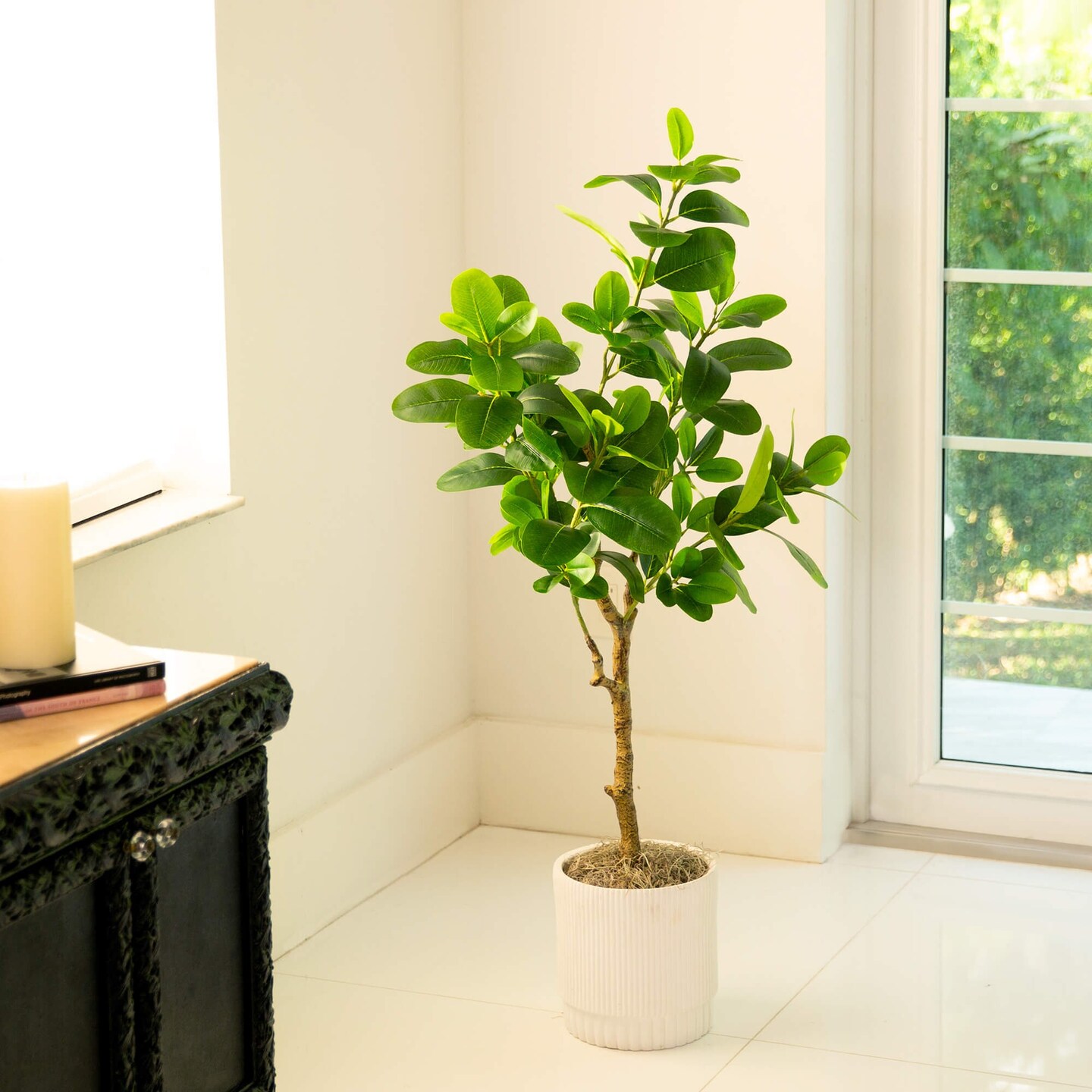 Nearly Natural Potted Audrey Ficus Artificial Tree - 4' - Unlit, Color:  Green | Michaels