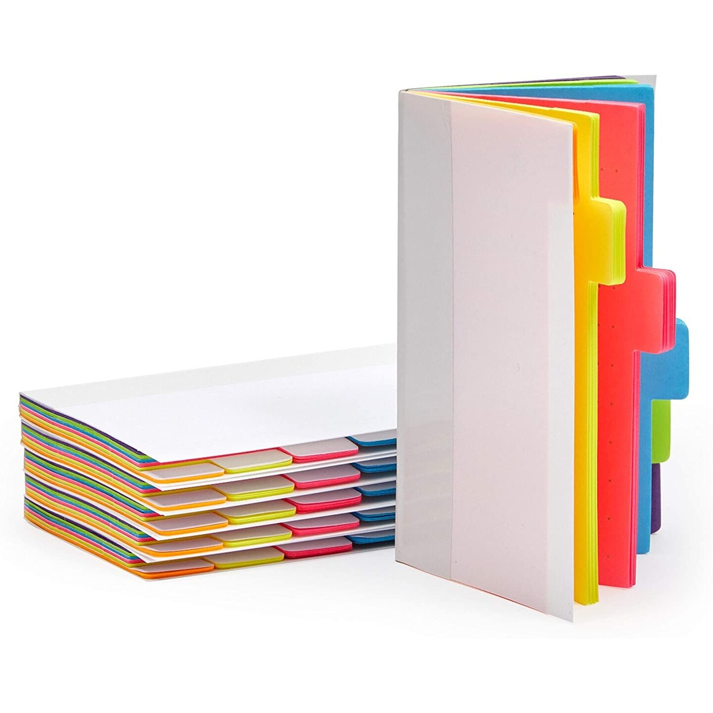 6 Pack Sticky Notepads with Dot Graph Paper, 6 Index Tabs (3x5 in, 360 Sheets)