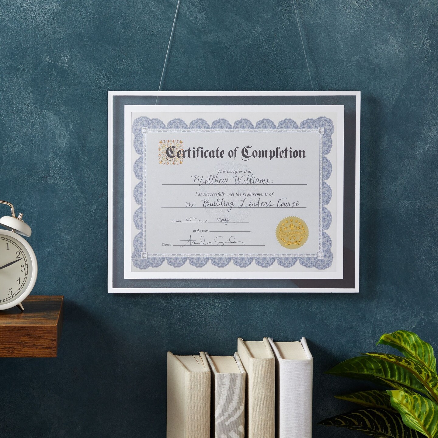 4 Pack 8.5x11 Glass Certificate Frames with Stand for Documents, Diplomas Awards, for Tabletop, Hanging