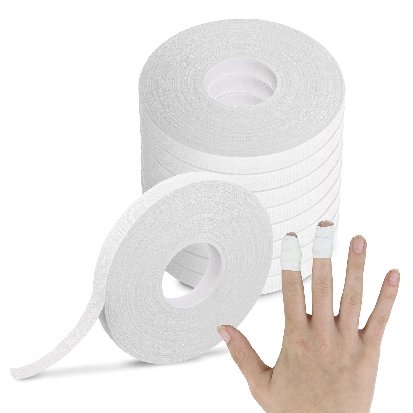 Get Out! Athletic Finger Tape Sports Wrap 8pk - 45ft White Athletic Tape