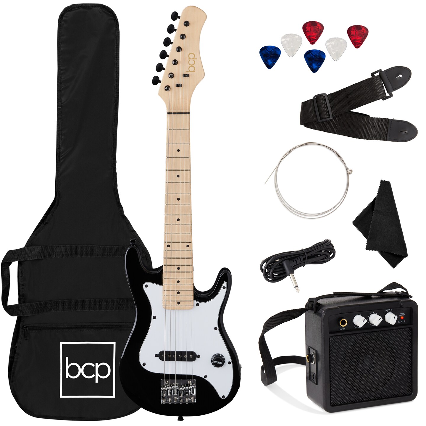 Best Choice Products 30in Kids Electric Guitar Beginner Starter Kit w/ 5W Amplifier, Strap, Case