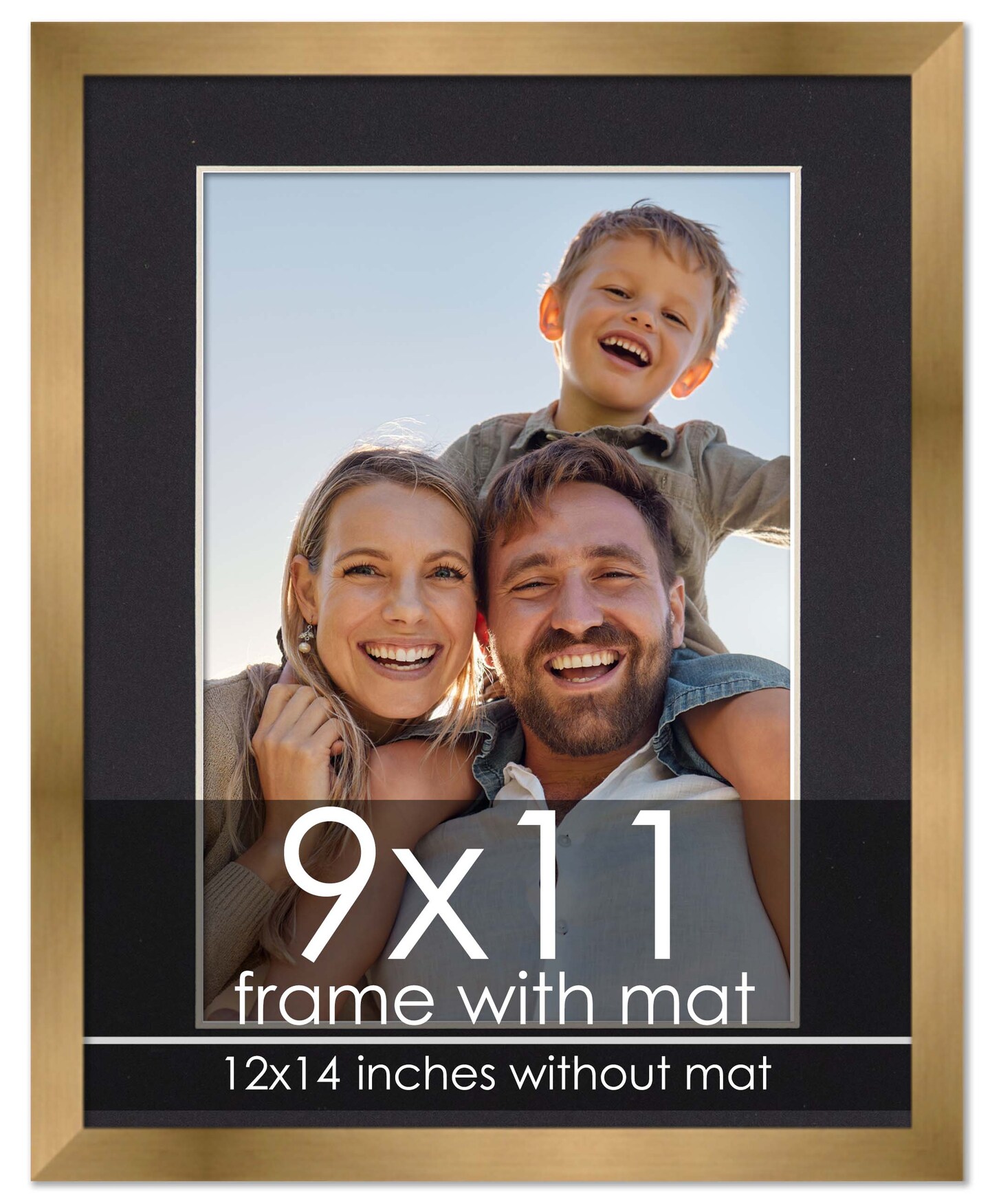 Metallic Bronze with Black Photo Mat, UV Acrylic Front, Foam Board Backing, 60 Sizes Available