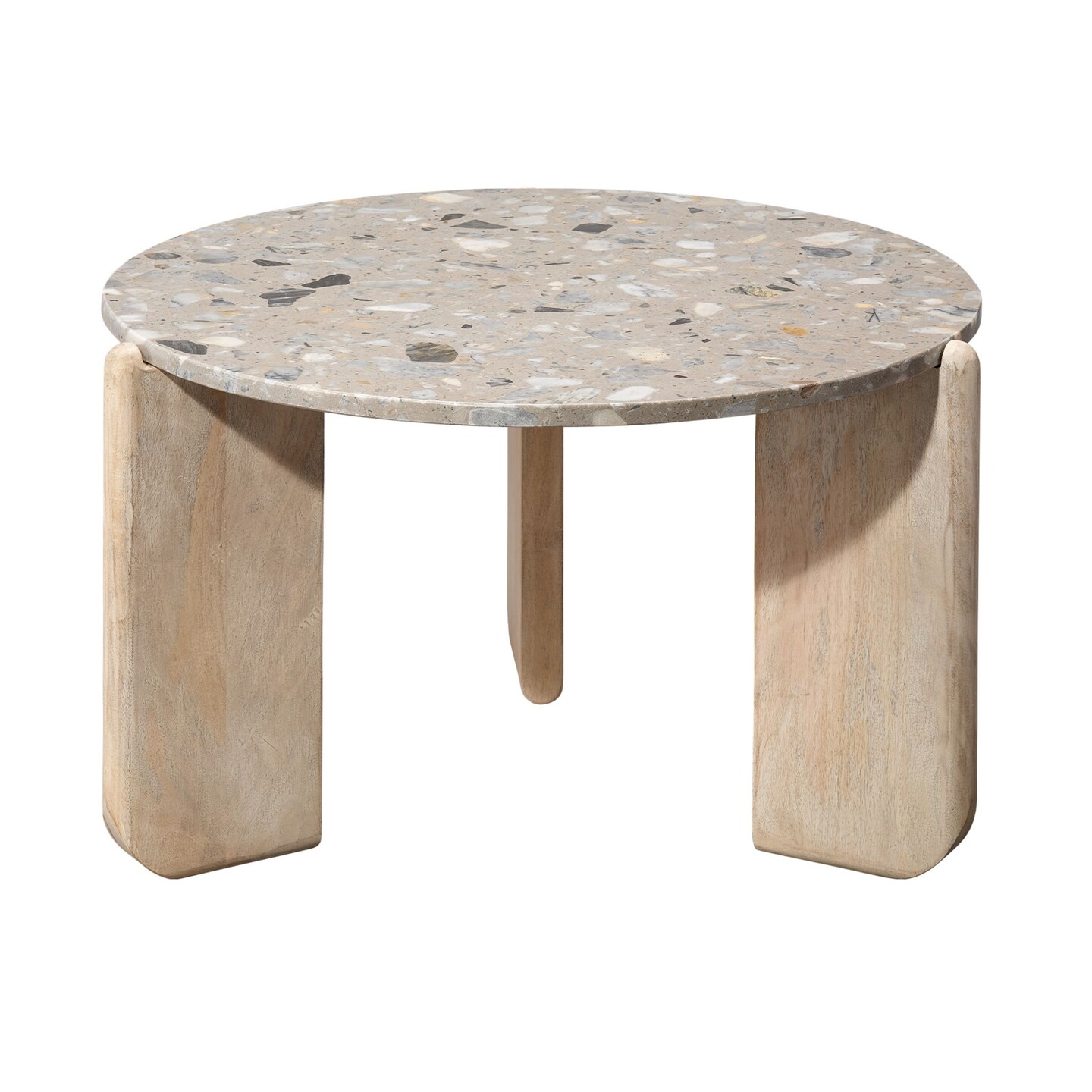 Jamie Young Company Round Terrazzo Coffee Table - 28&#x22; - Beige