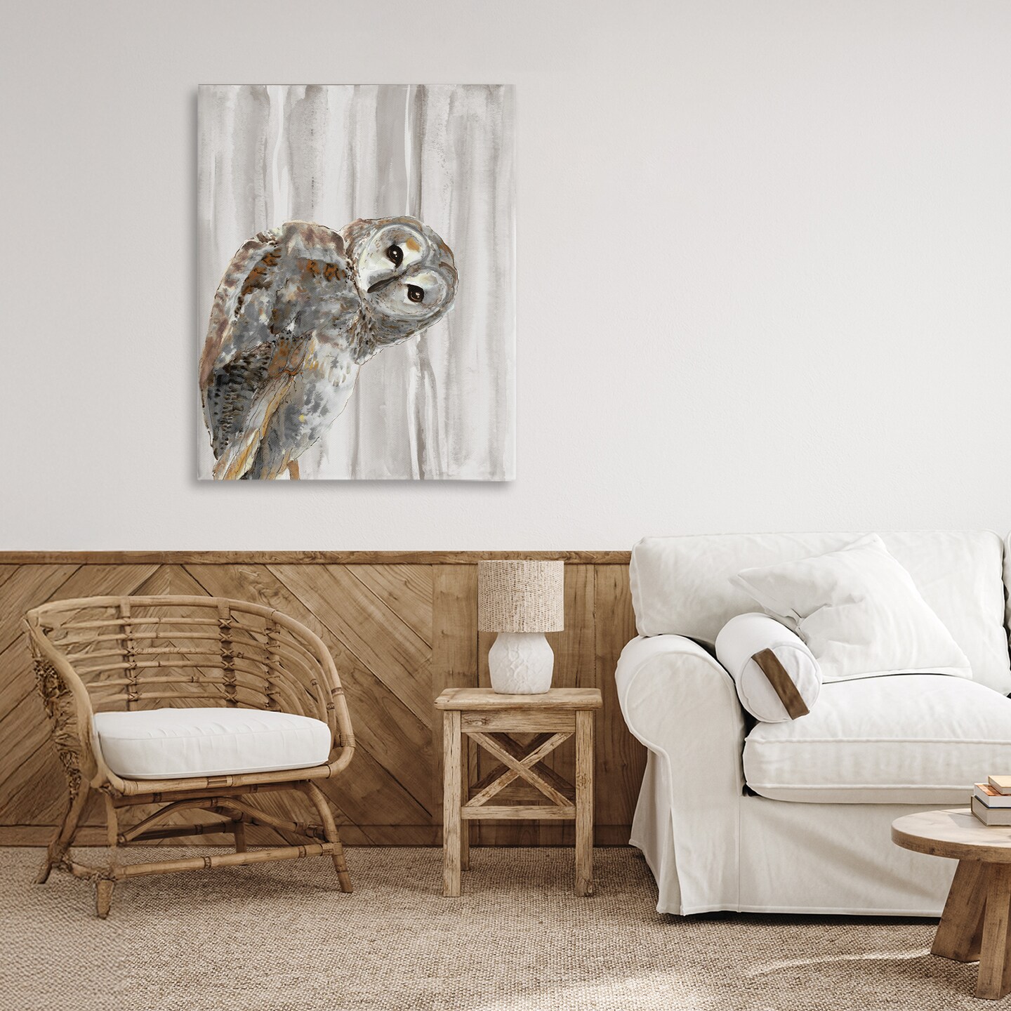 Stupell Industries Peeking Owl's Gaze Canvas, design by Patti Mann
