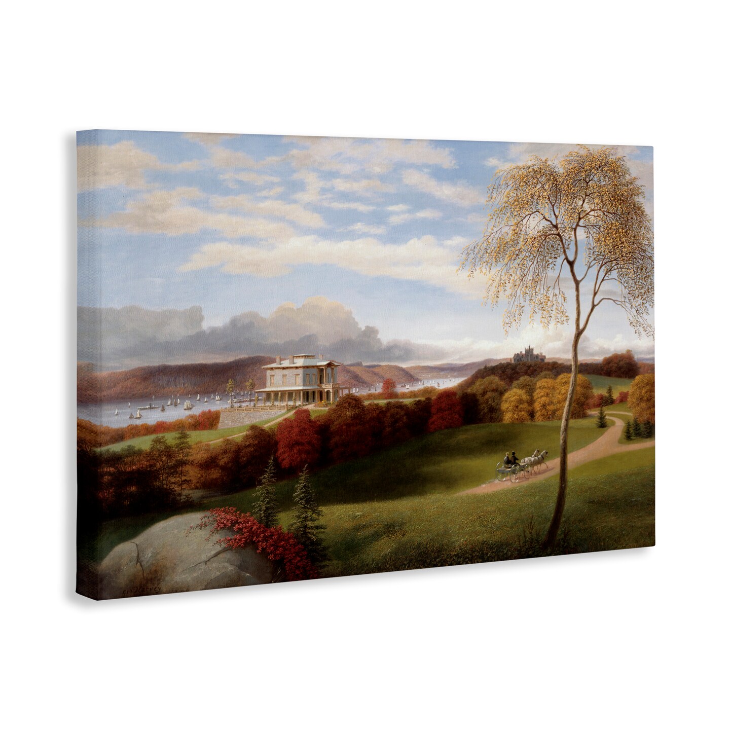 Stupell Industries Folk Painting Landscape Canvas, design by Marcus Jules