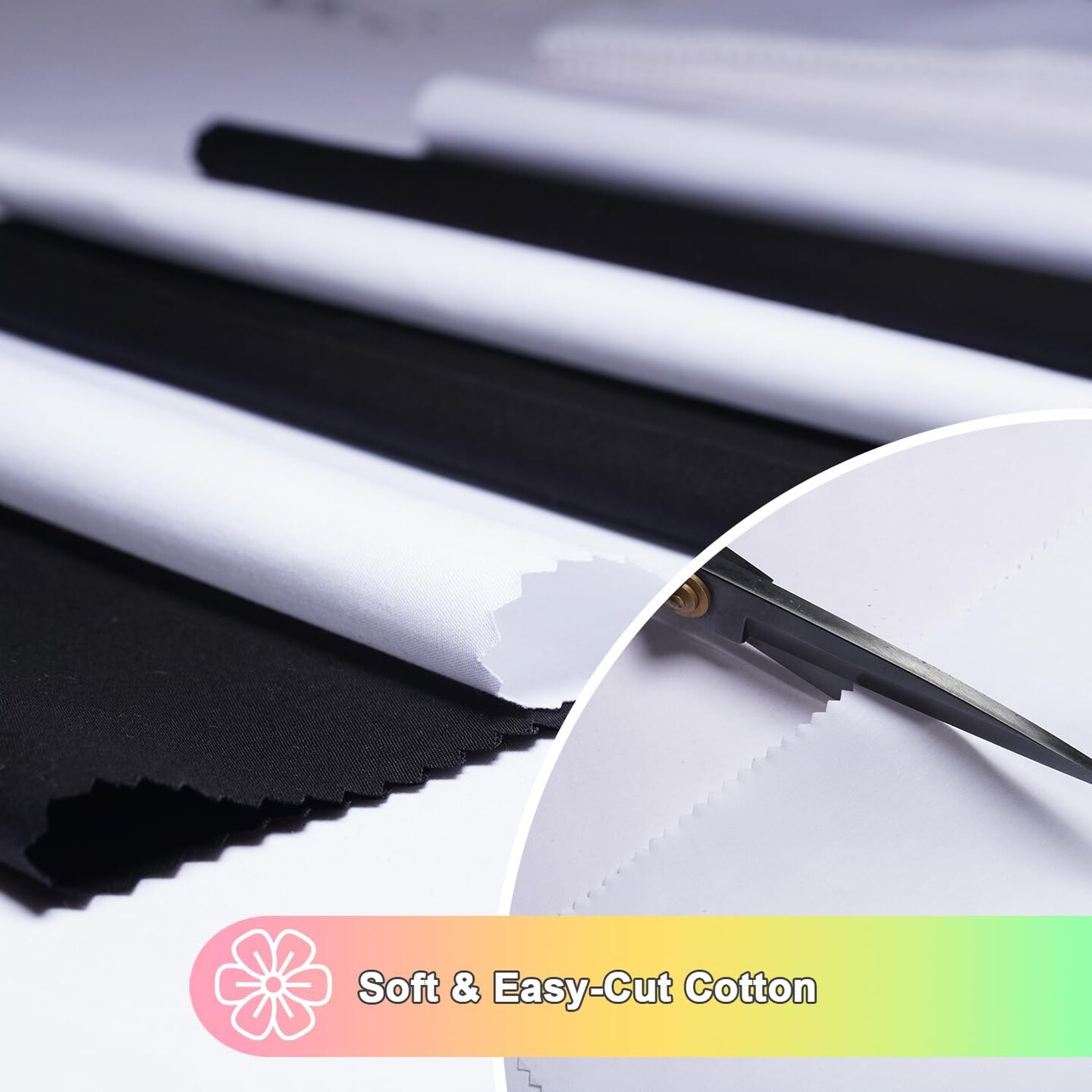 42 Pieces 5″ Pre-Cut White Cotton Fabric Squares(42pcs 5'' White)