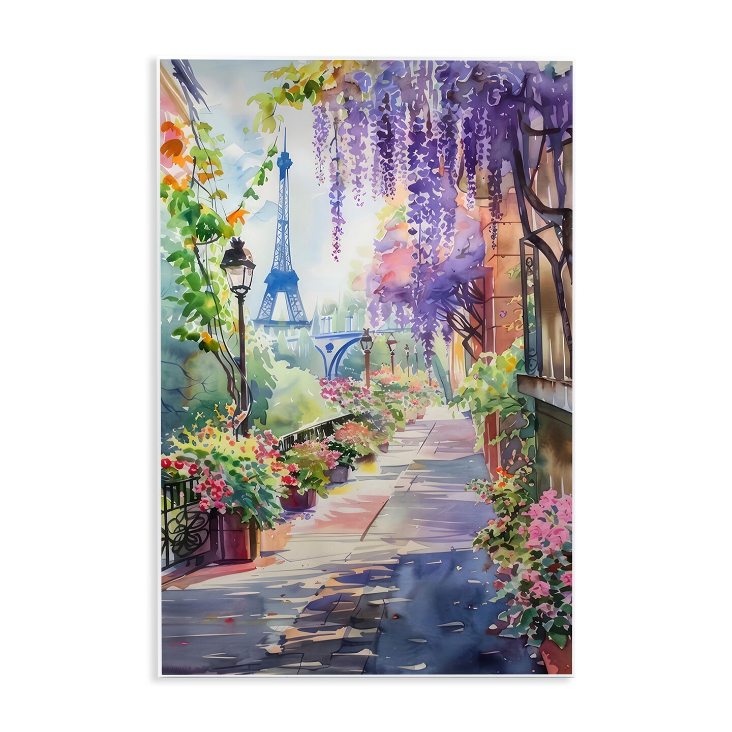 Stupell Industries Wisteria Walkway in Paris Wall Plaque, design by LSR Creative Studio