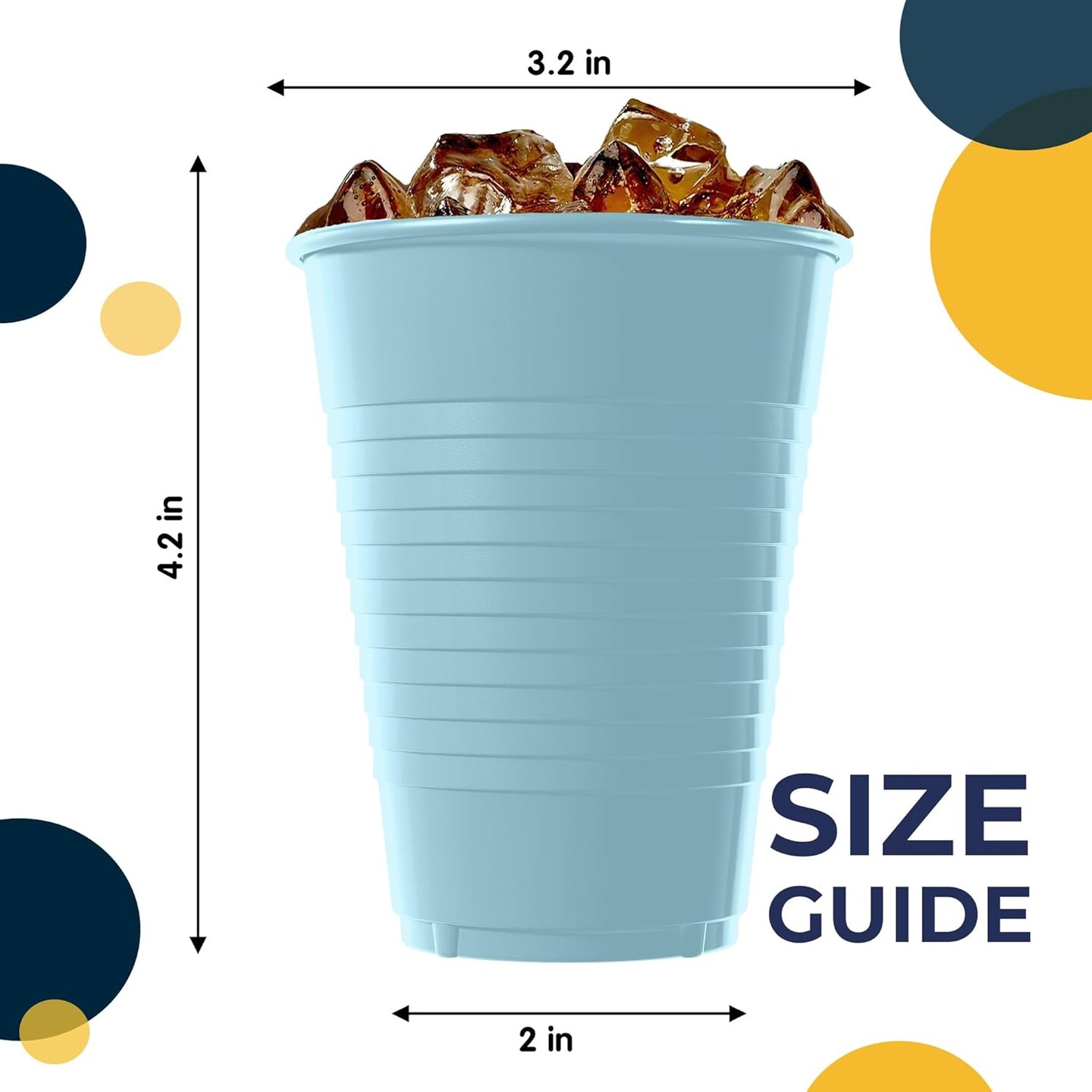Exquisite Party Solids 12 Oz Plastic Cups – 100 Pack Disposable Cups for Parties & Events | Durable Plastic Party Cups | Bulk Drink Cups for Soda, plastic cup | Recyclable Disposable Cups for Everyday Use & Celebrations