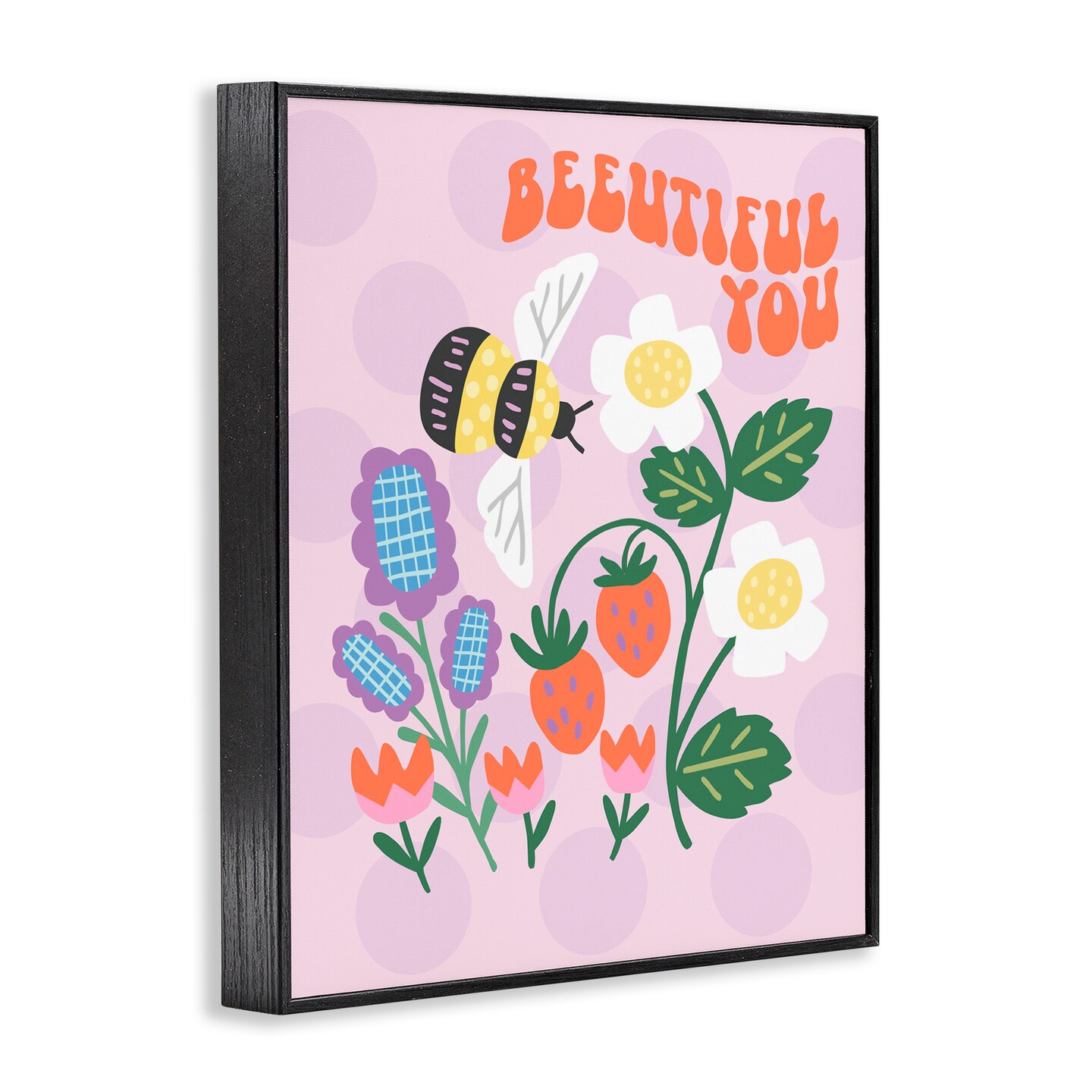 Stupell Industries Beeuitiful You Uplifting Bee Framed Giclee, design by Jilly Jack Designs