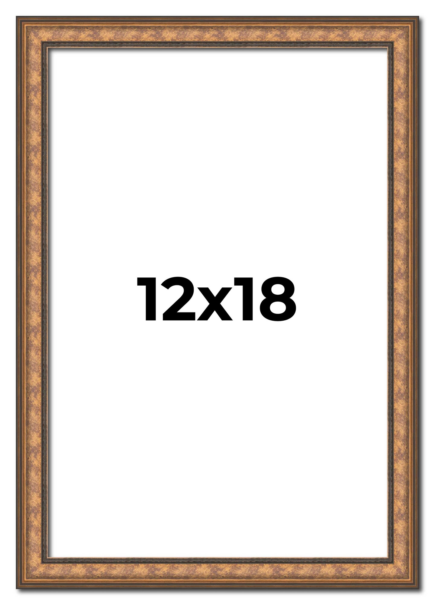 Slim Profile Gold Picture Frame - UV Acrylic, Foam Board Backing, Hanging Hardware